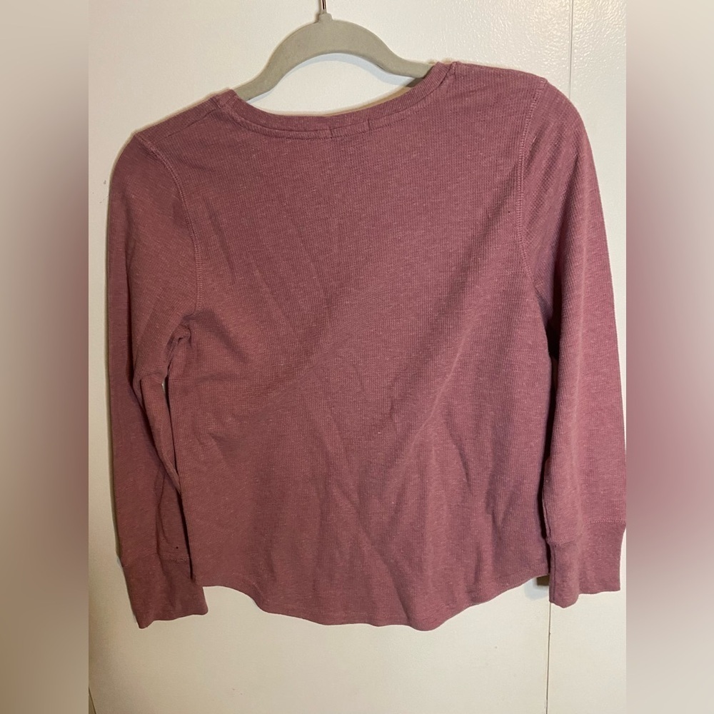 Women’s Architect Pink Round Hem Thermal Long Sleeve T Size Medium - Picture 2 of 6